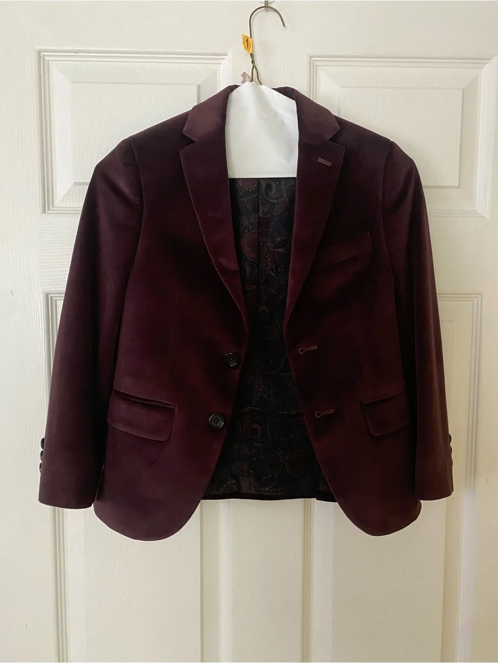 Boy's Ralph Lauren Burgundy Velvet Blazer